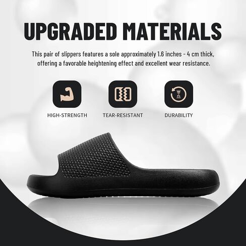 Pillow Slippers for Women and Men Non Slip Quick Drying Shower Cloud Slide Sandals Thick Sole, Non-Slip, Easy to Clean Indoor And Outdoor Slippers with Arch Support in Saudi Arabia