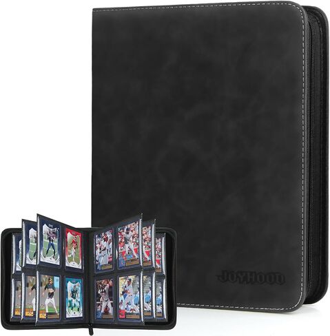 JoyHood Top Loader Binder, Holds 252 Loaders, 9 Slot Trading Card Collection Binder with Sleeves, Storage Holder for Sports Cards, Grey in Kuwait