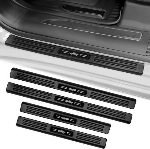 4PCS Door Sill Protector for Honda Pilot 2023-2025 ABS Material Front and Rear Door Car Pedal Kick Protection (Black) in Saudi Arabia