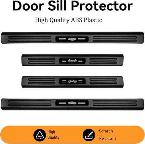 4PCS Door Sill Protector for Honda Pilot 2023-2025 ABS Material Front and Rear Door Car Pedal Kick Protection (Black) in Saudi Arabia
