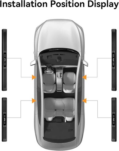 4PCS Door Sill Protector for Honda Pilot 2023-2025 ABS Material Front and Rear Door Car Pedal Kick Protection (Black) in Saudi Arabia