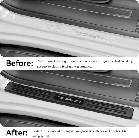 4PCS Door Sill Protector for Honda Pilot 2023-2025 ABS Material Front and Rear Door Car Pedal Kick Protection (Black) in Saudi Arabia