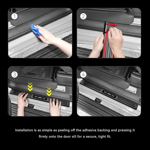 4PCS Door Sill Protector for Honda Pilot 2023-2025 ABS Material Front and Rear Door Car Pedal Kick Protection (Black) in Saudi Arabia