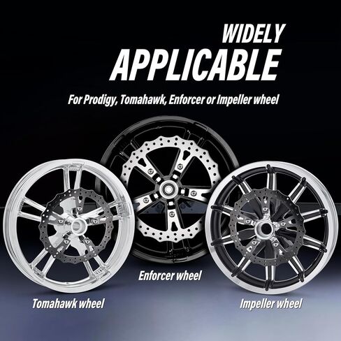 MoKitDora 11.8" Front Brake Double Disc Rotors & Caliper Adapter for Harley 2009-up Touring Street Electra Glide Road Glide Models Black Zinc Plating in Saudi Arabia