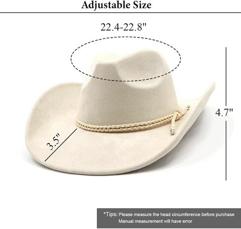 Western Cowboy Hat for Women Men Wide Brim Cowboy Hat for Women with Woven Buckle Belt Suede Classic Fedora Hats in Saudi Arabia