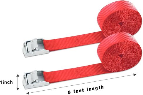 XSTRAP Standard Cam Lock Buckle 6pk 8ft 8ft PowerSports Tie-Roys Black Lashing Straps ، يأتي مع حقيبة رباط ، لتأمين الشحن ، الأمتعة ، قوارب الكاياك in Kuwait