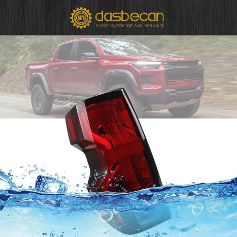 مجموعة مصباح ذيل هالوجين Dasbecan متوافق مع 2023-2025 Chevy Colorado LT ، شاحنة العمل ، Trail Boss Right Side Side Manillight LAMP استبدال# 85651743 GM2801325 in Kuwait