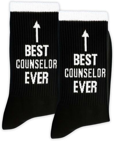 Best Counselor Ever, Counselor Appreciation Gifts, Gifts for Counselors, School Counselors, Camp Counselor, Novelty Socks, Favors for Birthday, Thanksgiving, Christmas, Back-to-school Season, etc.(112 in Saudi Arabia