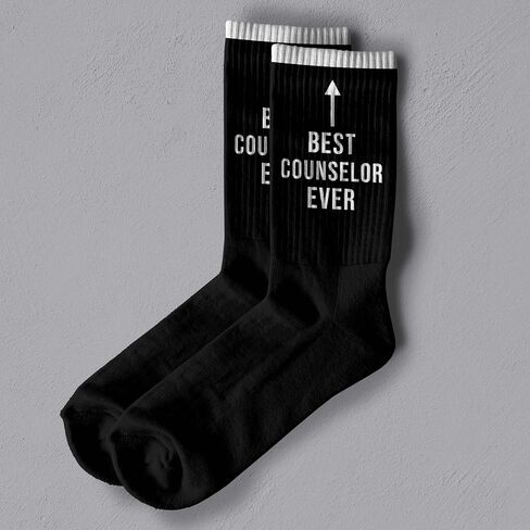 Best Counselor Ever, Counselor Appreciation Gifts, Gifts for Counselors, School Counselors, Camp Counselor, Novelty Socks, Favors for Birthday, Thanksgiving, Christmas, Back-to-school Season, etc.(112 in Saudi Arabia