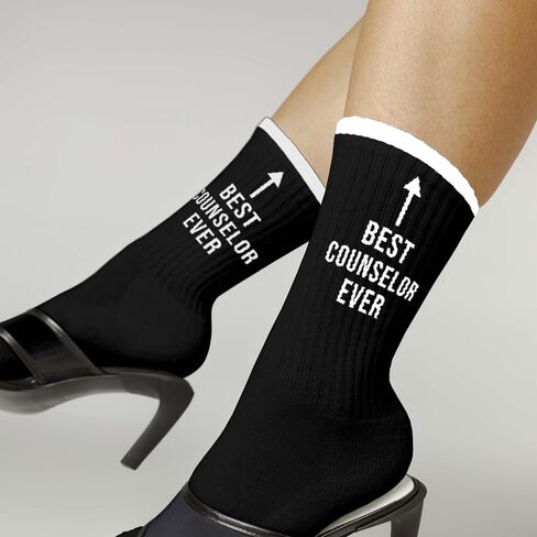 Best Counselor Ever, Counselor Appreciation Gifts, Gifts for Counselors, School Counselors, Camp Counselor, Novelty Socks, Favors for Birthday, Thanksgiving, Christmas, Back-to-school Season, etc.(112 in Saudi Arabia