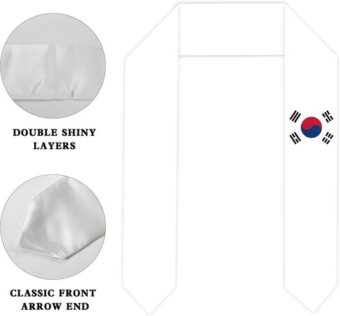 South Sudan Flag Graduation Stole Satin Stole Scarf for Study Aboard International Students 72" Length in Saudi Arabia