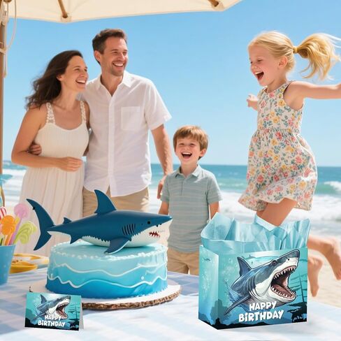 Axolotl Birthday Gift Bag - Happy Birthday Party Decorations for Women Girls, Pink Party Favor Wrapping Bag with Handle Tissue Paper Greeting Card, Salamander Theme Decorations Supplies in Kuwait