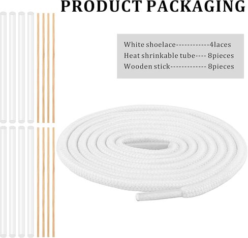 2 Pairs Shoelaces Kit for Sperry Boat Shoes, 5/32"(4mm) Round Polyester Shoe Laces Replacement Strings Kit in Saudi Arabia