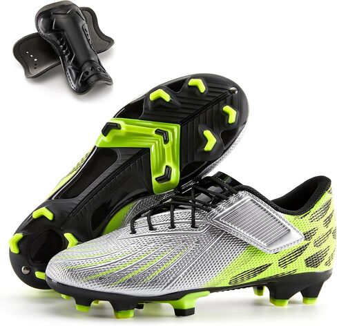 Boys Girls Soccer Cleats Athletic Outdoor Football Shoes Training Lightweight Unisex-Child Youth Futsal Indoor Turf Firm Artificial Ground Flexible Durable Comfortable Leadoff Traction Breathable 3 in Saudi Arabia