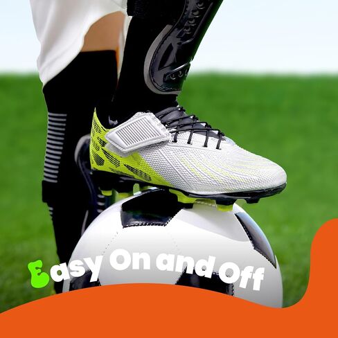 Boys Girls Soccer Cleats Athletic Outdoor Football Shoes Training Lightweight Unisex-Child Youth Futsal Indoor Turf Firm Artificial Ground Flexible Durable Comfortable Leadoff Traction Breathable 3 in Saudi Arabia