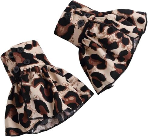 Mrotrida Women's Fake Sleeve Cuffs Fashion Pleated Oversleeve Detachable Shirt Sleeve Cuffs Gloves in Kuwait