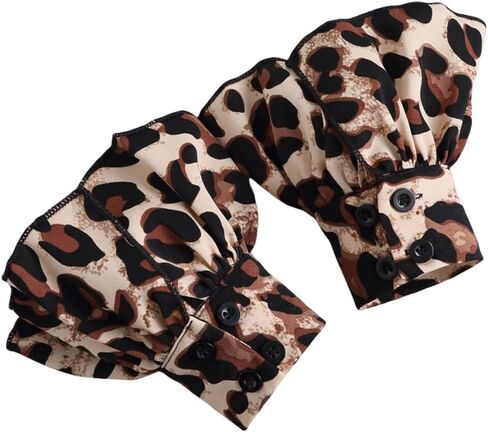 Mrotrida Women's Fake Sleeve Cuffs Fashion Pleated Oversleeve Detachable Shirt Sleeve Cuffs Gloves in Kuwait