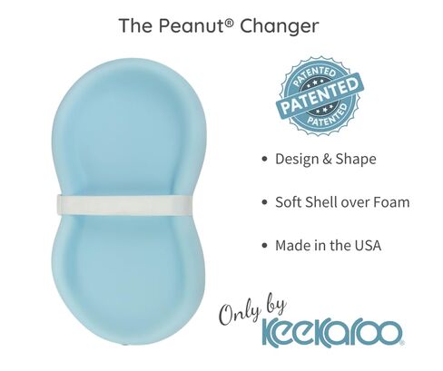 Keekaroo Peanut Changer Baby Pink– The Original Made in USA Easy-to-Clean Changing pad and The only Shell Over Foam, Fully impermeable to Fluid - Limited Edition Color in Kuwait