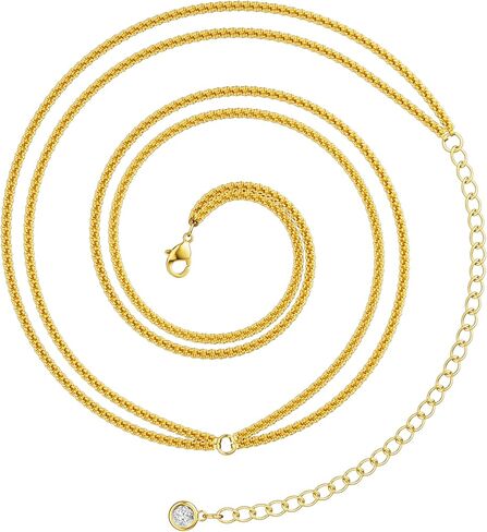 MOODEAR 2PCS Waist Chain for Women - Waterproof 14K Gold Plated Layered Belly Beads Chains with Drop Cubic Zirconia Body Chain Jewelry Sexy Bikini Belt Gift for Summer Beach in Kuwait