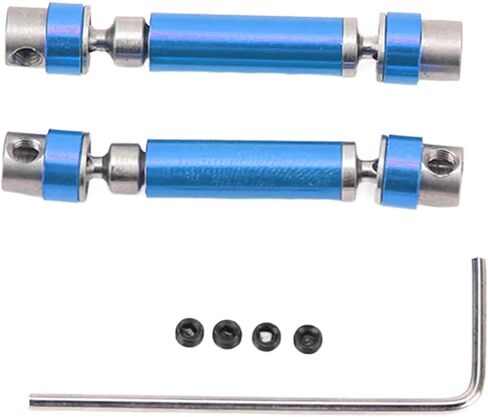 2PCS Front Rear Center Drive Shaft Aluminum Alloy Wear Rustproof Transmission Shaft for FMS 1/24 FCX24 Crawler Upgrade Parts High Performance RC Car Accessories (Black) in Kuwait