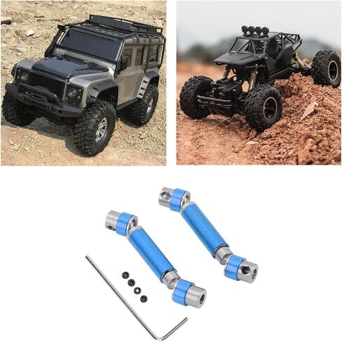 2PCS Front Rear Center Drive Shaft Aluminum Alloy Wear Rustproof Transmission Shaft for FMS 1/24 FCX24 Crawler Upgrade Parts High Performance RC Car Accessories (Black) in Kuwait