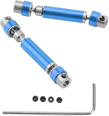 2PCS Front Rear Center Drive Shaft Aluminum Alloy Wear Rustproof Transmission Shaft for FMS 1/24 FCX24 Crawler Upgrade Parts High Performance RC Car Accessories (Black) in Kuwait