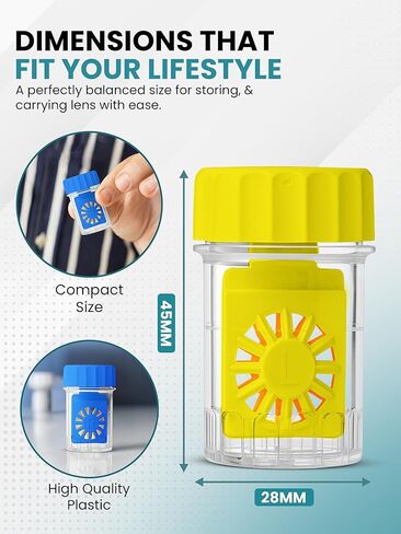 Color Contact Lens Barrel Cases, Contact Lens Washer Cleaner Contact Lens Case, Lens Cleaning Container for Everyday Use, Contact Lens With Lightweight and variant Colors Cases | 10 Pieces in Saudi Arabia
