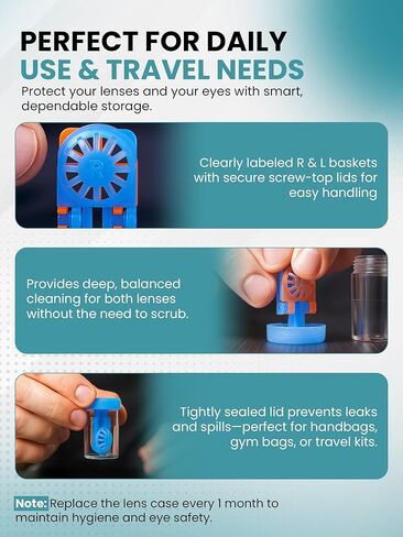 Color Contact Lens Barrel Cases, Contact Lens Washer Cleaner Contact Lens Case, Lens Cleaning Container for Everyday Use, Contact Lens With Lightweight and variant Colors Cases | 10 Pieces in Saudi Arabia