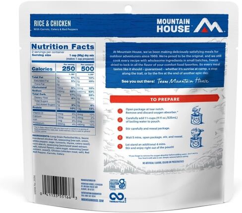 Mountain House Chicken Tikka Masala | Freeze Dried Backpacking & Camping Food | 2 Servings | Gluten-Free in Kuwait
