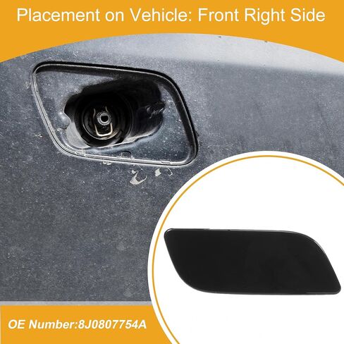 Front Left Side Bumper Headlight Washer Nozzle Cover Cap No.8J0807753B Bumper Trim Nozzle Cover for Audi TT 2009-2015, for Audi TTS 09-15 Unpainted in Saudi Arabia