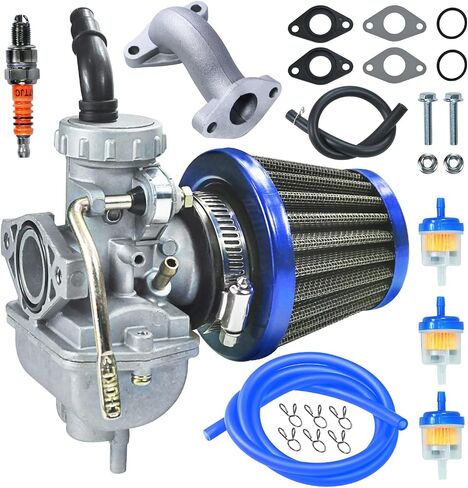PZ20 Carb Carburetor Air filter Kit for 50cc 70cc 90cc 110cc 125cc Tao tao 110B Coolster Apollo Kazuma Baja Chinese Quad Kids ATV Four Wheeler XR70 XR80 CRF70 CRF80F Dirt Pit bike Parts Red in Saudi Arabia