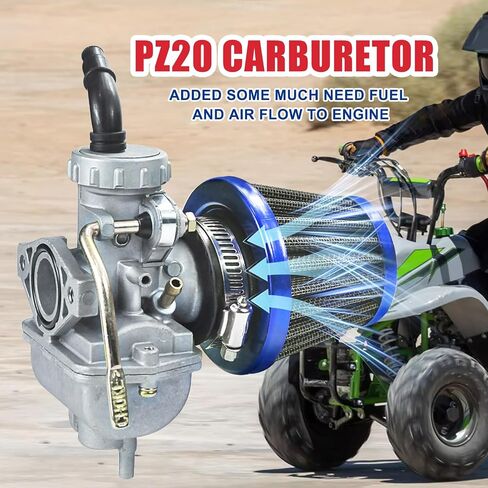 PZ20 Carb Carburetor Air filter Kit for 50cc 70cc 90cc 110cc 125cc Tao tao 110B Coolster Apollo Kazuma Baja Chinese Quad Kids ATV Four Wheeler XR70 XR80 CRF70 CRF80F Dirt Pit bike Parts Red in Saudi Arabia
