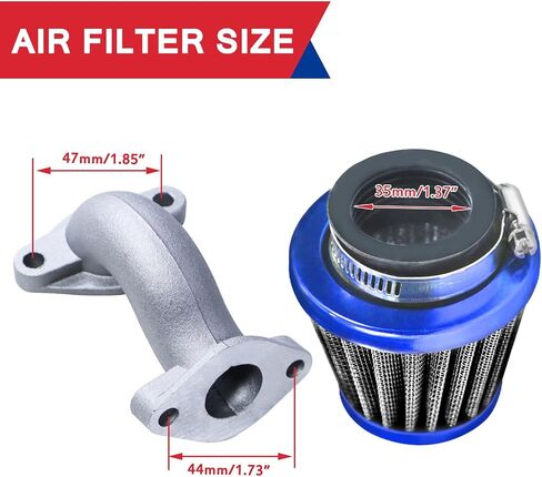 PZ20 Carb Carburetor Air filter Kit for 50cc 70cc 90cc 110cc 125cc Tao tao 110B Coolster Apollo Kazuma Baja Chinese Quad Kids ATV Four Wheeler XR70 XR80 CRF70 CRF80F Dirt Pit bike Parts Red in Saudi Arabia