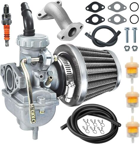 PZ20 Carb Carburetor Air filter Kit for 50cc 70cc 90cc 110cc 125cc Tao tao 110B Coolster Apollo Kazuma Baja Chinese Quad Kids ATV Four Wheeler XR70 XR80 CRF70 CRF80F Dirt Pit bike Parts Red in Saudi Arabia