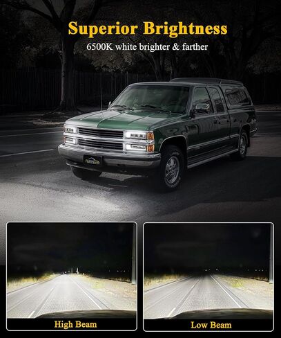 Partsam LED Headlights Assembly DOT Approved with Start Animation DRL Sequential Turn Signal Hi/Low Beam Side Marker Lights Replacement for Silverado C/K 1500/2500/3500 88-98, 6500K 12V IP67 in Saudi Arabia