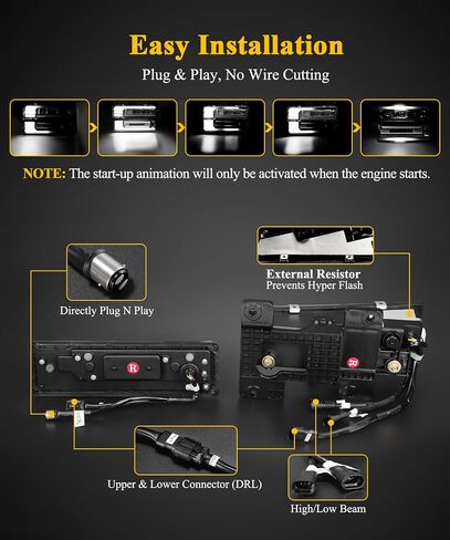 Partsam LED Headlights Assembly DOT Approved with Start Animation DRL Sequential Turn Signal Hi/Low Beam Side Marker Lights Replacement for Silverado C/K 1500/2500/3500 88-98, 6500K 12V IP67 in Saudi Arabia