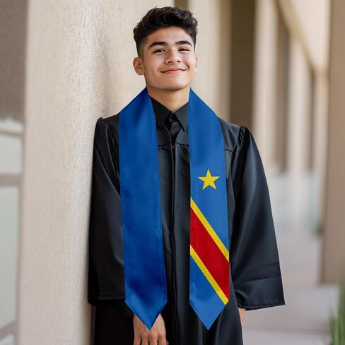 Chile Flag Graduation Sash Satin Scarf 72" Stole for Abroad Student International Study Class in Kuwait