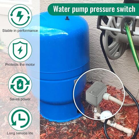 مفتاح Pessure لمضخة البئر ، 30-50psi مفتاح ضغط الماء التفاضلي قابل للتعديل ، استبدل 9013 FSG-2 مفتاح ضغط بئر ، 1/4 " in Kuwait