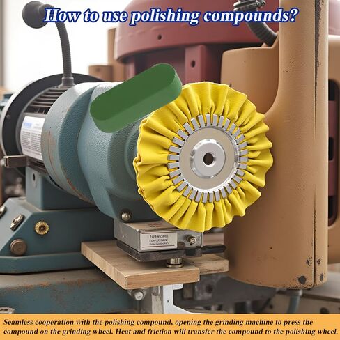 Tnisesm 10Pcs Buffing Wheel Kits,Polishing Wheels Buffing Pads for Drill for Metal Aluminum,Stainless Steel, Chrome, Jewelry, Wood, Plastic, Ceramic, Glass,etc in Kuwait
