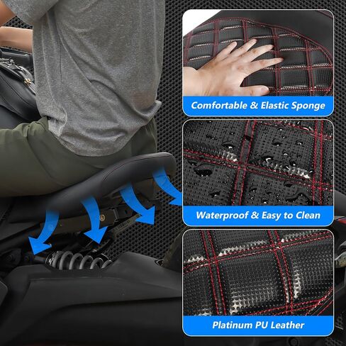 Driver Seat w/Thick Cushion For Can Am Ryker 600 900 Sport Rally Edition 2019-2025 Ryker Seat Accessories(Part#219400795)(Diamond Black Stitches) in Kuwait