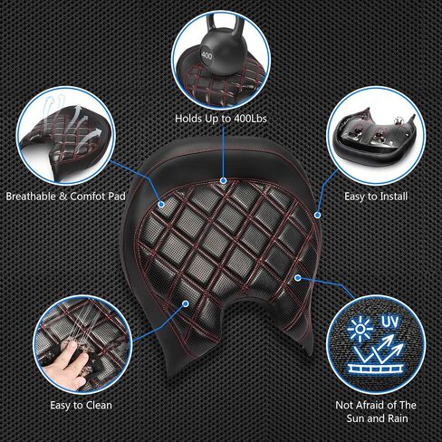 Driver Seat w/Thick Cushion For Can Am Ryker 600 900 Sport Rally Edition 2019-2025 Ryker Seat Accessories(Part#219400795)(Diamond Black Stitches) in Kuwait