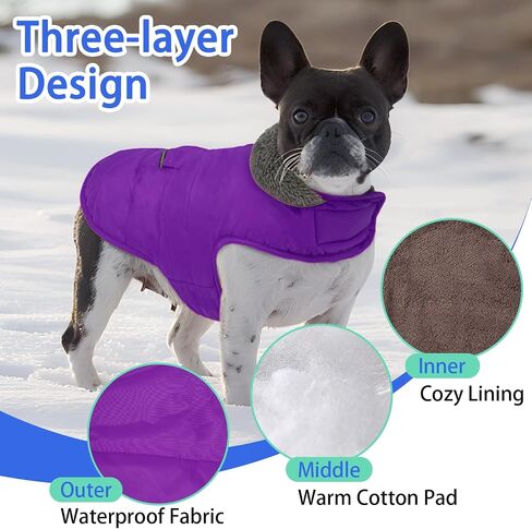 MIGOHI Warm Dog Winter Coat with Leash Hole and Furry Collar,Red,3XL in Saudi Arabia