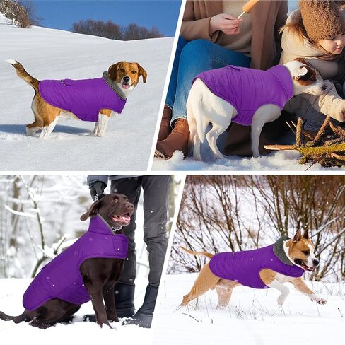 MIGOHI Warm Dog Winter Coat with Leash Hole and Furry Collar,Red,3XL in Saudi Arabia