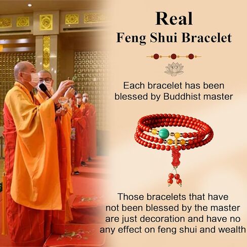 Chinese Feng Shui Good Luck and Wealth Bracelet for Men Women Red Cinnabar Bead,Lucky Bracelets Used to Bring wealth,Success,Money,Attract Wealth Money Feng Shui Jewelry,Wealth and Lucky Protection Amulet Taisman in Kuwait