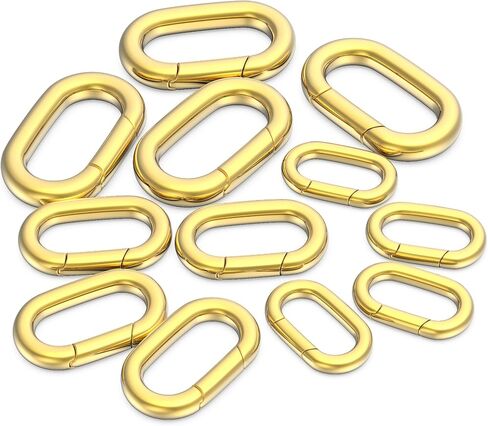OHINGLT 10Pcs Carabiner Clip Pendant Clasps – 18K Gold Necklace Clasp and Closures, Bracelet Charm Connector for Women in Saudi Arabia