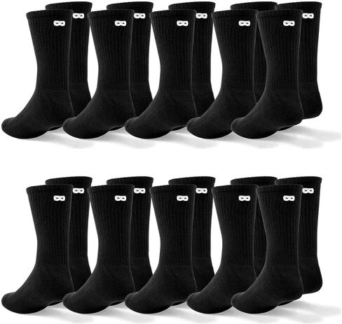 Pair of Thieves BOWO Dry Cushion Crew Socks – 6 Pack White/Black – Moisture-Wicking, Breathable, and Durable Socks for Comfort and Performance in Saudi Arabia