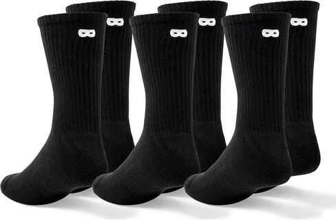 Pair of Thieves BOWO Dry Cushion Crew Socks – 6 Pack White/Black – Moisture-Wicking, Breathable, and Durable Socks for Comfort and Performance in Saudi Arabia
