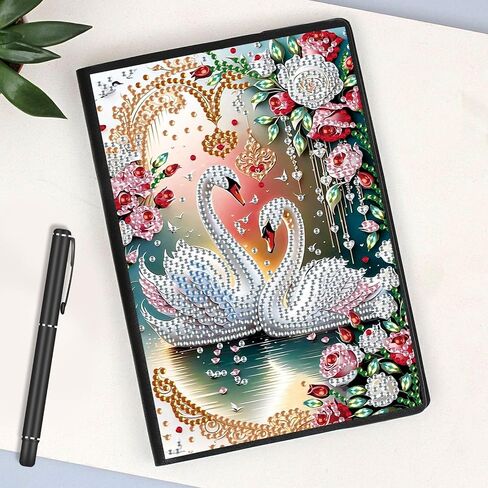 JISHSHAY Diamond Painting Notebook Diamond Art Journal Diamond Painting Accessories Blank Notebook Diamond Art Kits Aesthetic Notebooks Gem Art Journal Notebook Diamond Painting Kit Blank Book A5 Tree in Kuwait