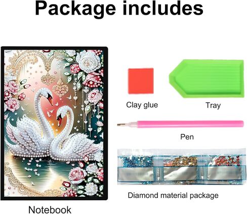 JISHSHAY Diamond Painting Notebook Diamond Art Journal Diamond Painting Accessories Blank Notebook Diamond Art Kits Aesthetic Notebooks Gem Art Journal Notebook Diamond Painting Kit Blank Book A5 Tree in Kuwait