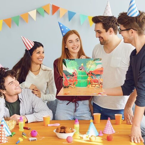 بطاقات عيد ميلاد موسيقية ، بطاقة عيد ميلاد موسيقية مضحكة للرجال ، بطاقة عيد ميلاد ثلاثية الأبعاد DJ Dog مع الموسيقى والألعاب النارية للزوج ، فتى في سن المراهقة ، حفيد ، صديق ، أخ ، أبي in Saudi Arabia